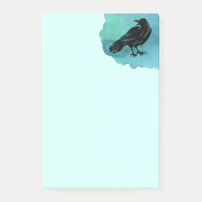 Post-it® Black Bird The Raven Post-it Notes (Devant)