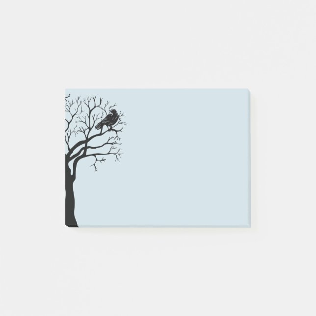 Post-it® Black Bird The Raven Post-it Notes (Devant)