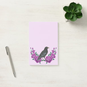Post-it® Black Birds Roses et Raven