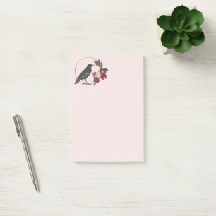 Post-it® Black Birds Roses et Raven Notes