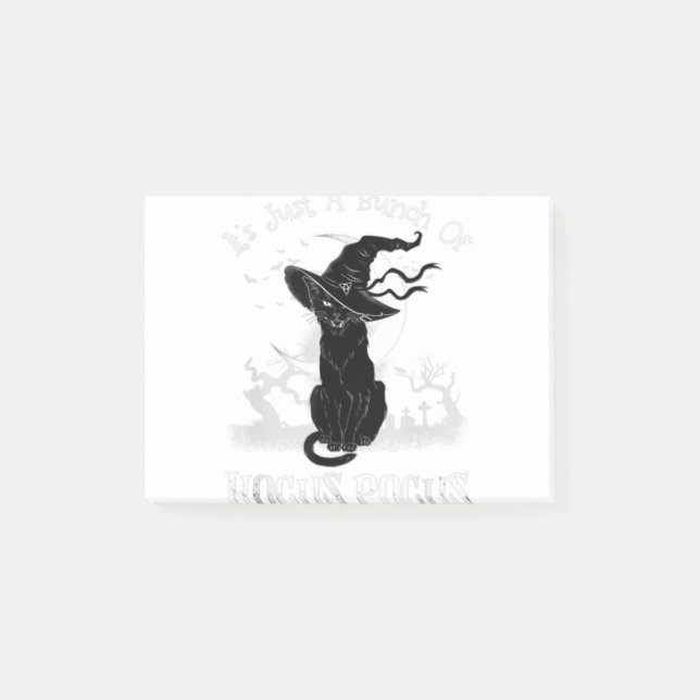 Post-it® Black Cat Moon Funny Halloween Costume Bunch of Ho (Devant)