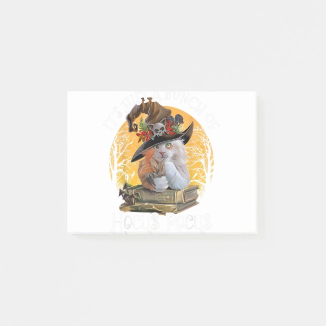 Post-it® Black Cat Moon Funny Halloween Costume Bunch of Ho (Devant)