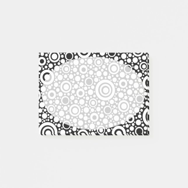 Post-it® Black Dots & Circles Grid + your backgr. & (Devant)