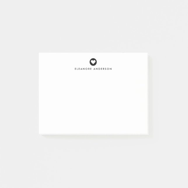 Post-it® Black | Notes postales personnalisées de l'accent  (Devant)