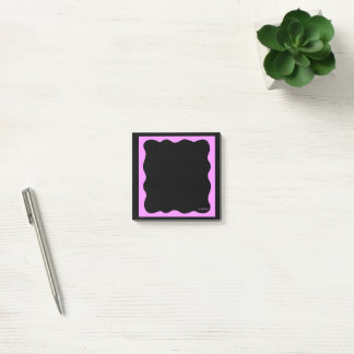 Post-it® Black Notes with Squiggly Pink Frame