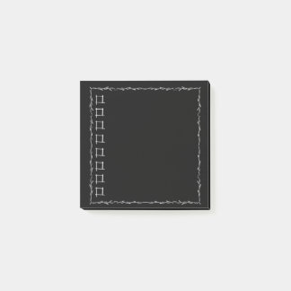 Post-it® Black Notes with White To Do Boxes