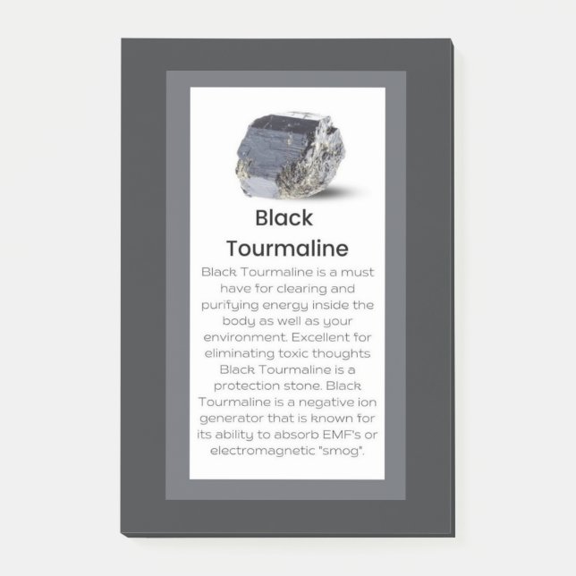 Post-it® Black Tourmaline Crystal Signification Bijoux Disp (Devant)