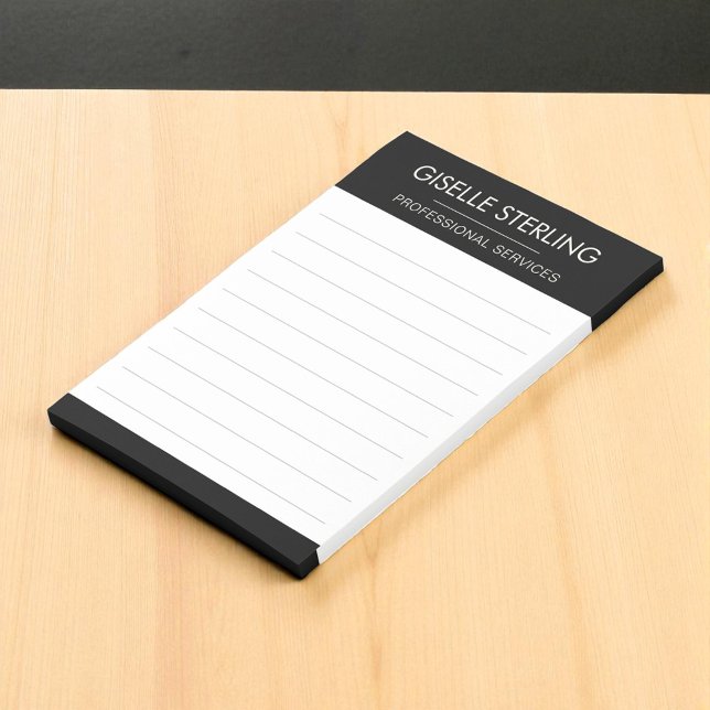 Post-it® Black White Minimal Professional Modern Business (Créateur téléchargé)