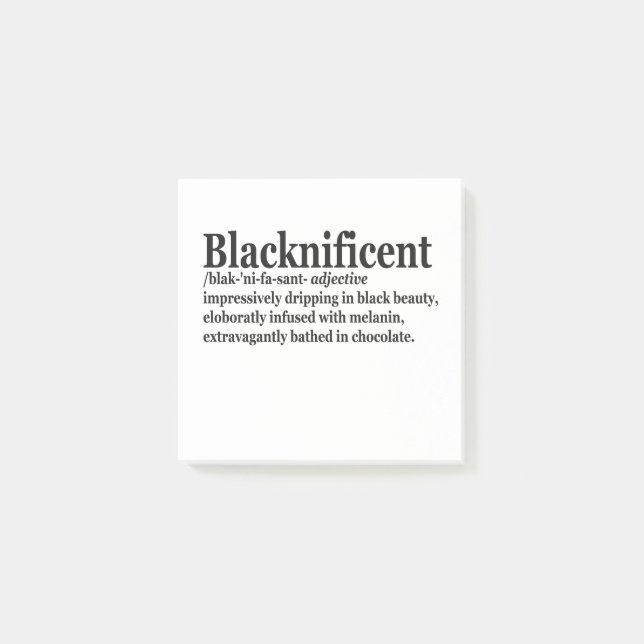 Post-it® Blacknificent Definition Pro Black History Mois (Devant)