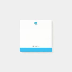 Post-it® Blanc avec ciel bleu brillant Eléphant & Bordure +