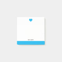 Blanc avec ciel bleu clair Coeur & Bordure + Nom