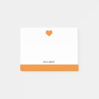 Blanc avec un coeur orange brillant & Bordure & No