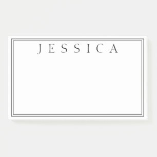 Post-it® Blanc et noir Votre nom