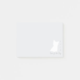 Post-it® Blanc mignon Chien chinois Nouvel An 2018 choisir 
