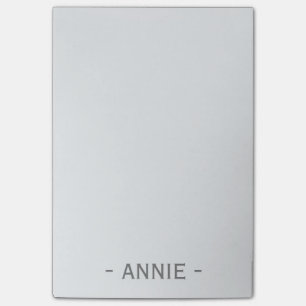 Post-it® Blanc minimaliste de neige personnalisable 4" x 6"