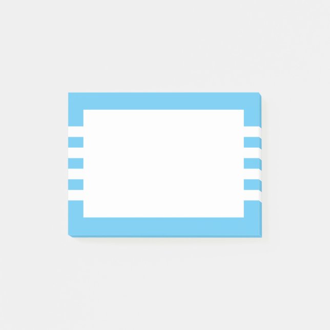 Post-it® Blanc moderne Grandes Bleu ciel (Devant)