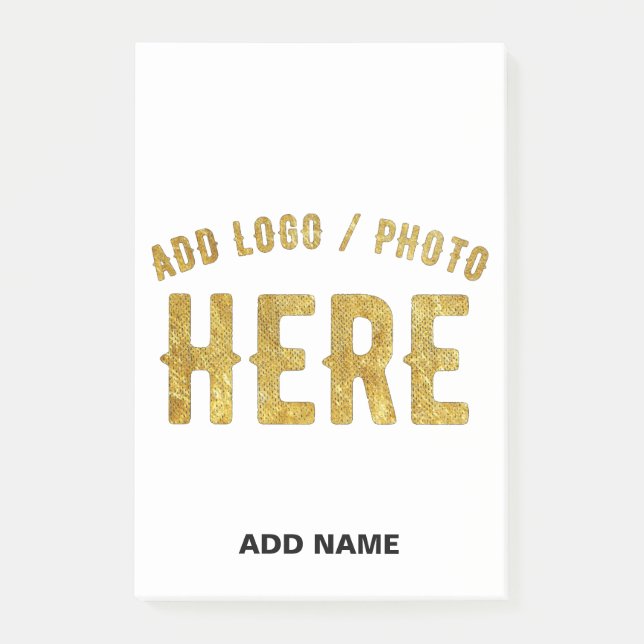 POST-IT® BLANC PERSONNALISABLE MODERNE DE MARQUE VÉRIFIÉ ST (Devant)