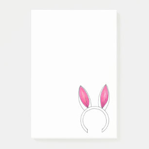 Post-it® Blanc rose mignon lapin de Pâques Oreilles Animal