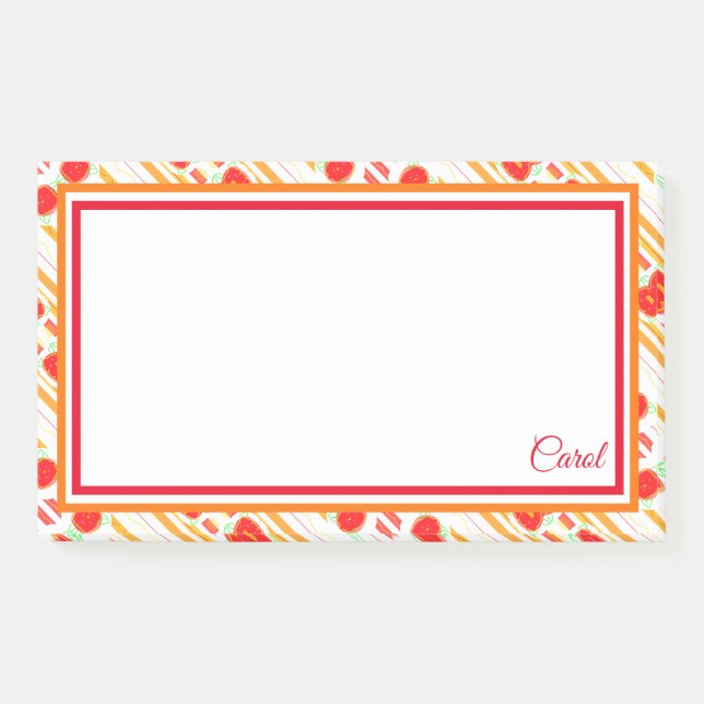 Post-it® Blanc rouge et orange (Devant)