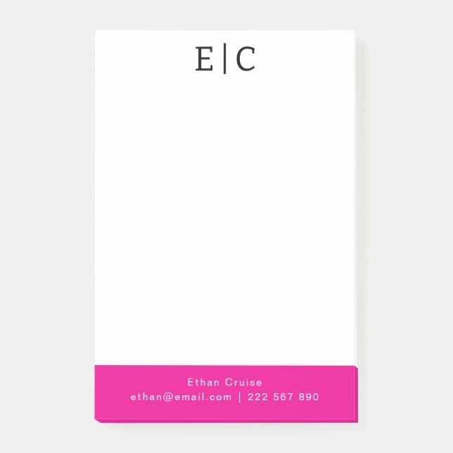 Post-it® Blanc Simple Professionnel (Devant)