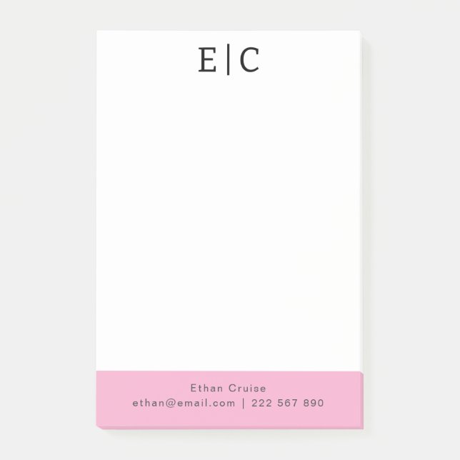 Post-it® Blanc Simple Professionnel (Devant)