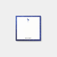 Blanc sur Bleu Faux Parties scintillant Flamant ro