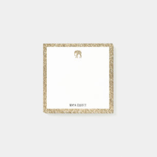 Post-it® Blanc sur Parties scintillant Gold Faux Eléphant &