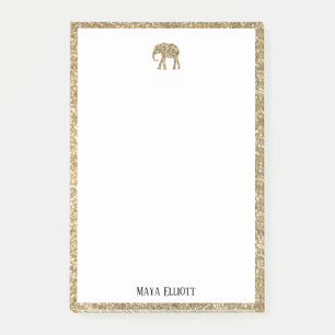 Post-it® Blanc sur Parties scintillant Gold Faux Elephant &