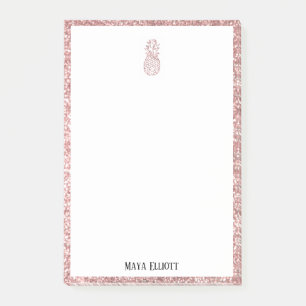 Post-it® Blanc sur Rose Gold Faux Parties scintillant Anana
