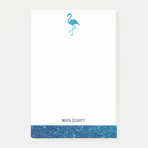 Post-it® Blanc sur Turquoise Parties scintillant Faux Flama