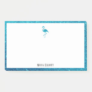 Post-it® Blanc sur Turquoise Parties scintillant Faux Flama