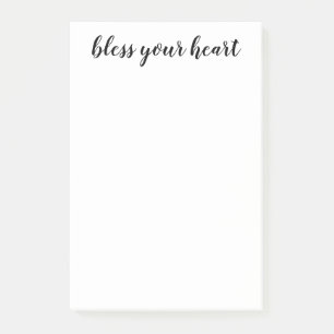 Post-it® Bless Your Heart écriture noire
