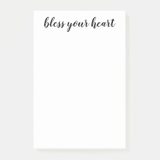 Post-it® Bless Your Heart écriture noire (Devant)