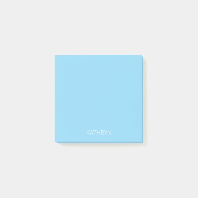 Post-it® bleu bébé uni personnalisé (Devant)