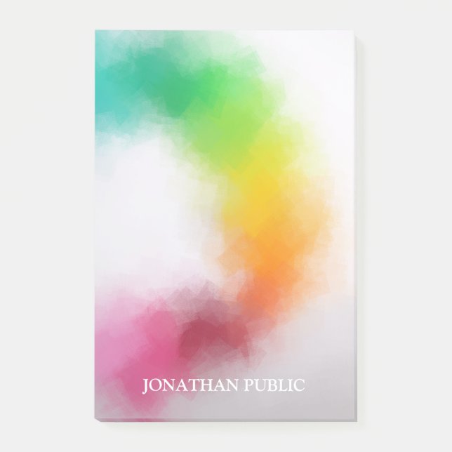 Post-it® Bleu bleu violet vert rouge orange moderne (Devant)