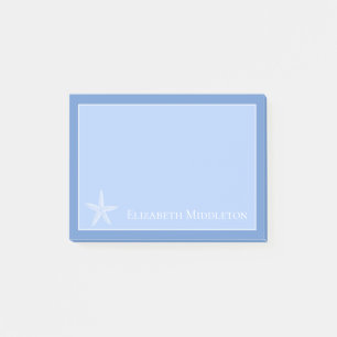 Post-it® Bleu côtier et poisson d'eau blanche Personnalisé