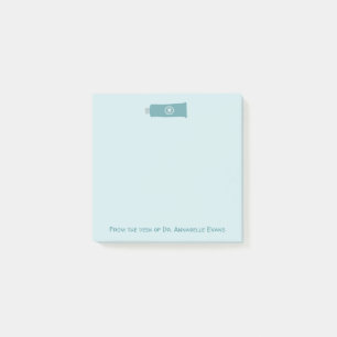 Post-it® Bleu dentifrice Tube messages dentaires