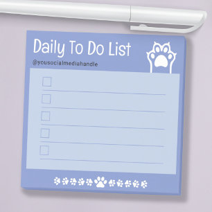 Post-it® Bleu Doux Cute Blanc Paquets Chat Case à cocher À