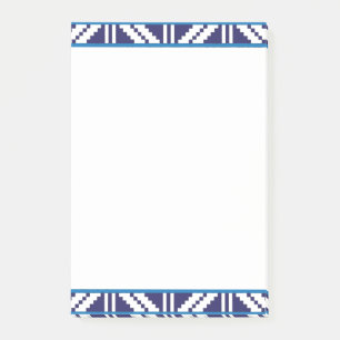 Post-it® Bleu et blanc letton Letton Ethnic Folk art