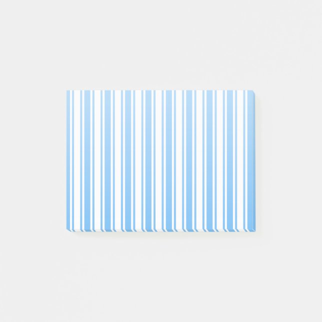 Post-it® Bleu et blanc rayures de bonbons (Devant)