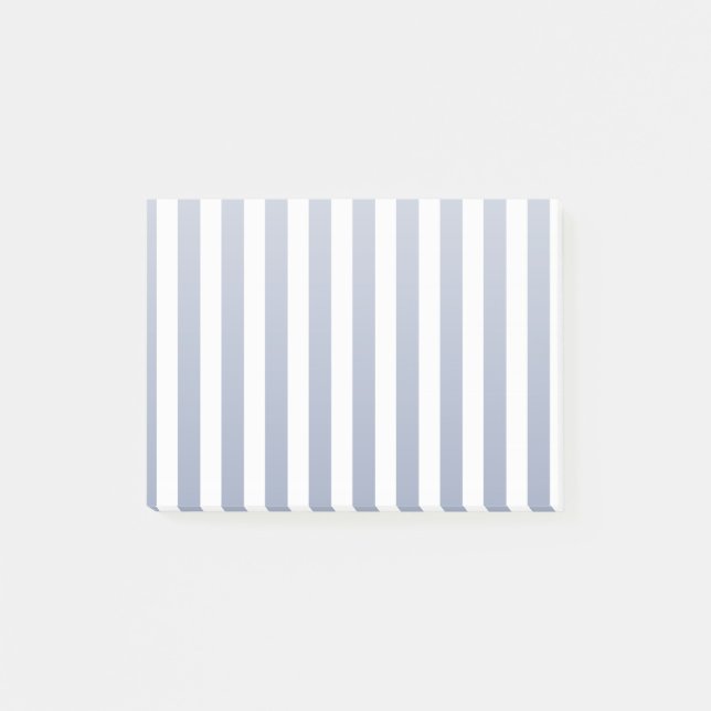 Post-it® Bleu gris et blanc rayures de bonbons (Devant)