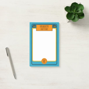 Post-it® Bleu inspiré des cartes de football rétro