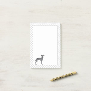 Post-it® Bleu Italien Greyhound Cute Cartoon Chien avec pat
