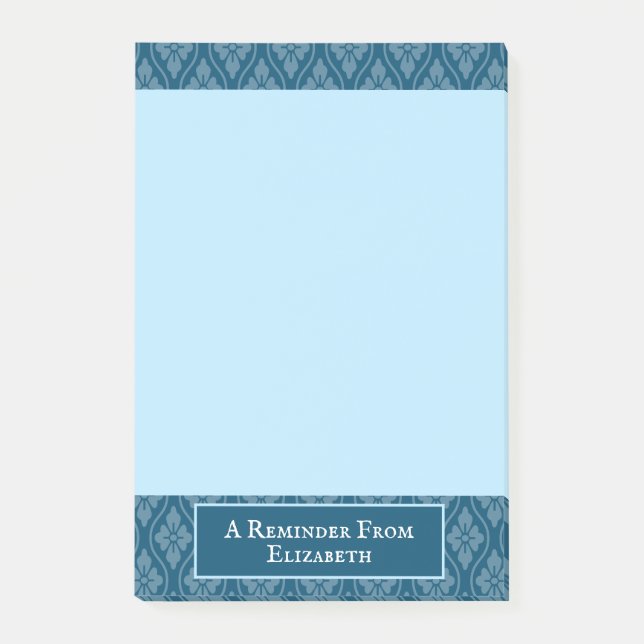 Post-it® Bleu Japonais Défiler Notes personnalisées (Devant)