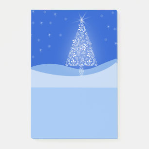 Post-it® Bleu Joyeux Arbre de Noël étoilé