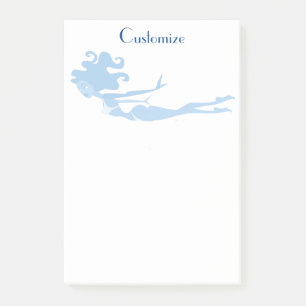 Post-it® Bleu Mermaid Swimmer Thunder_Cove