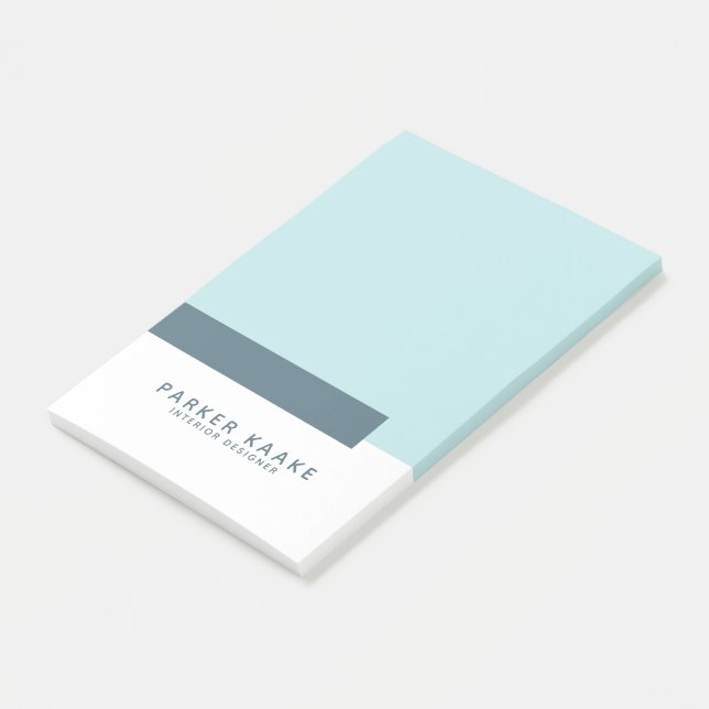 Post-it® Bleu minimaliste géométrique moderne (Incliné)