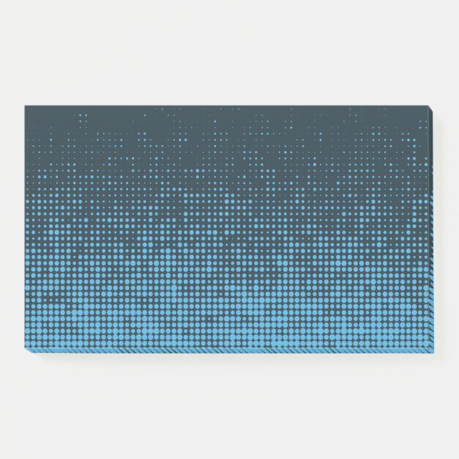 Post-it® Bleu, moderne, rétro, cool, motif à points tendanc (Devant)