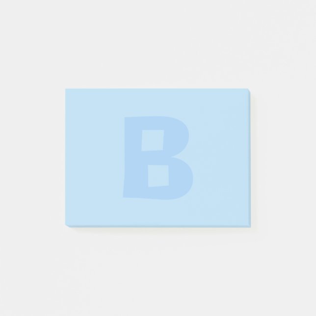 Post-it® Bleu Monogramme Notes (Devant)
