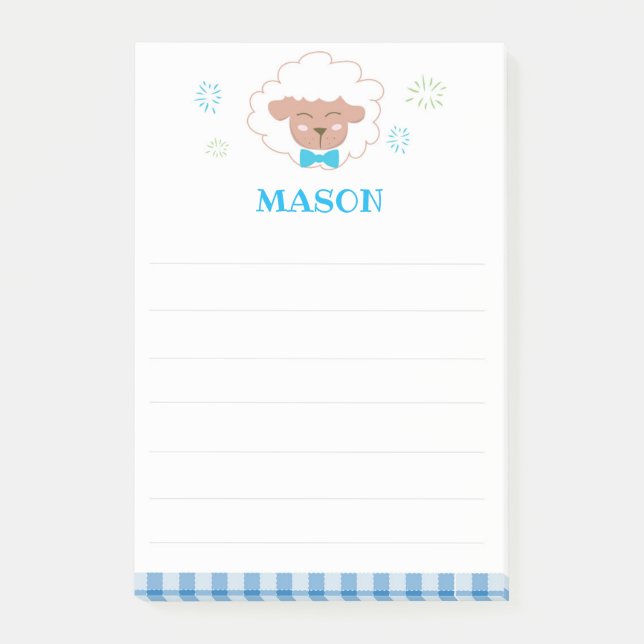 Post-it® Bleu Mouton Poster la note (Devant)